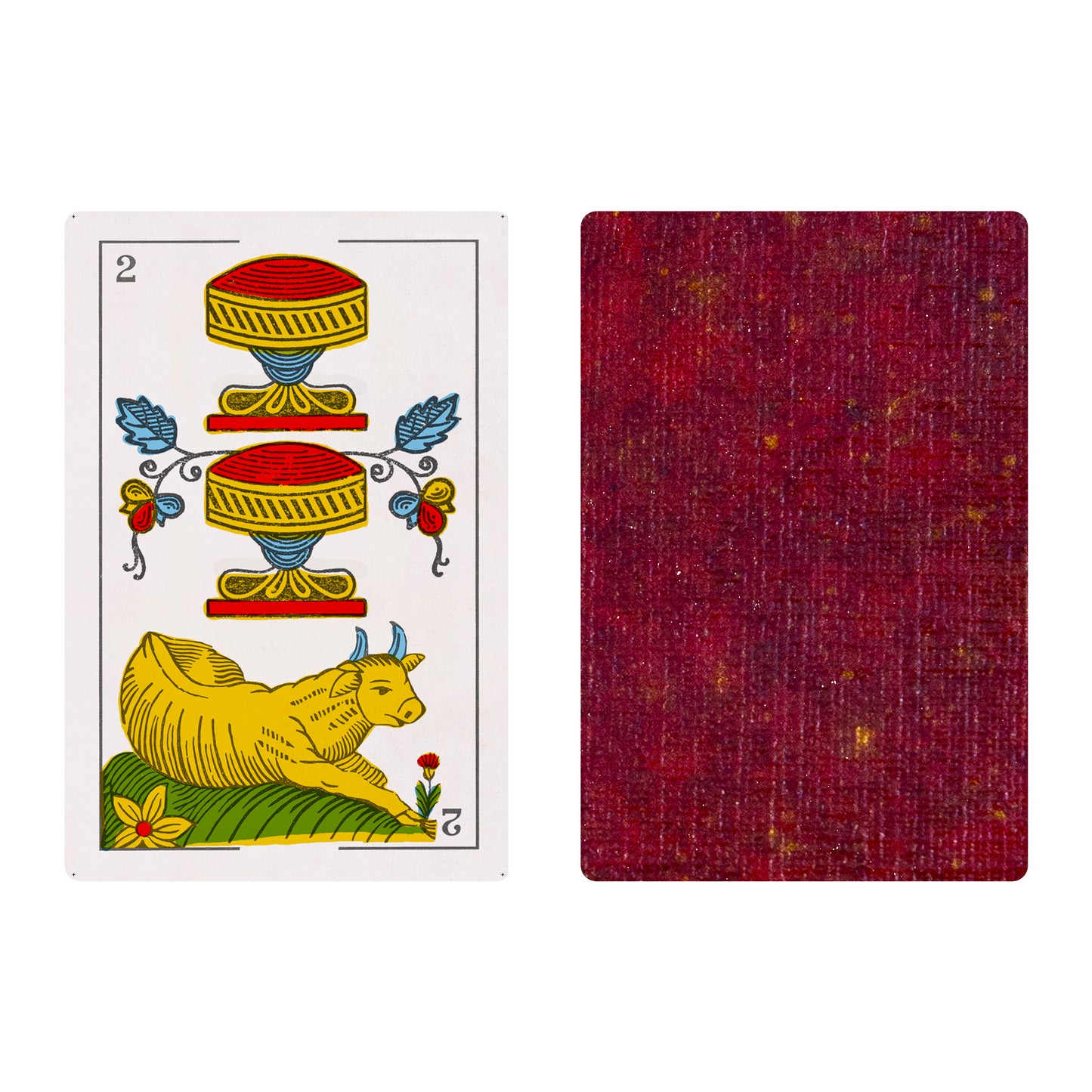 Aluette game of 50 handmade cards with Spanish suits, restored by Pablo Robledo
