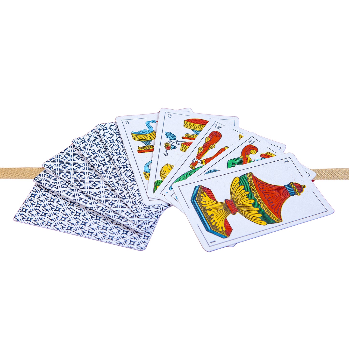 Aluette game of 50 handmade cards with Spanish suits, restored by Pablo Robledo