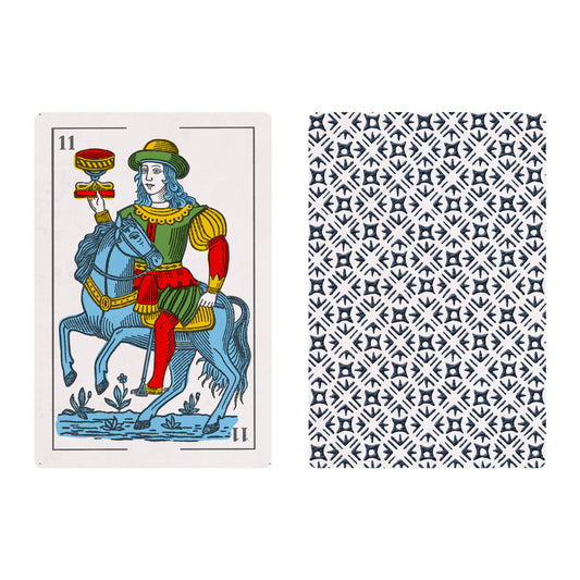 Jeu d Aluette de 50 cartes artisanales aux enseignes espagnoles, restauré par Pablo Robledo