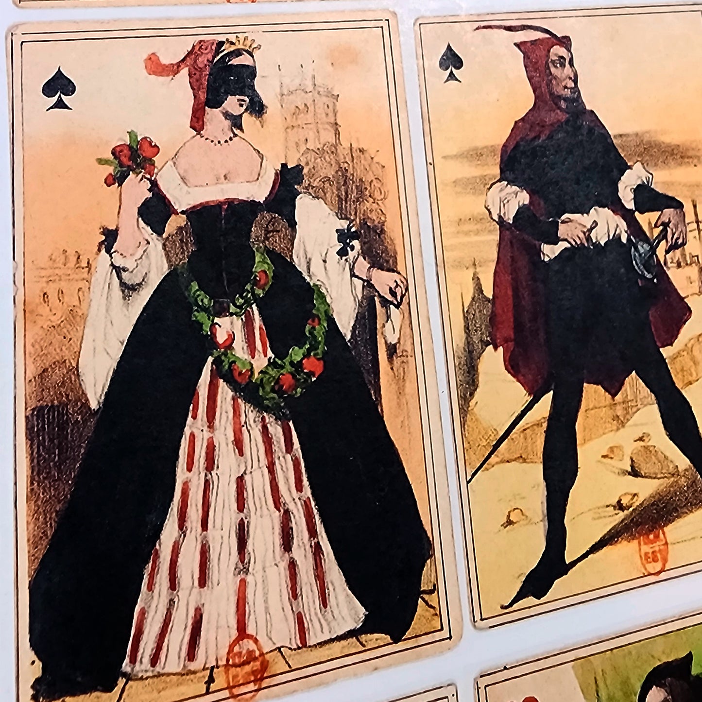 Petit jeu romantique 32 cartes par Nanteuil Celestin 1838 - reproduction