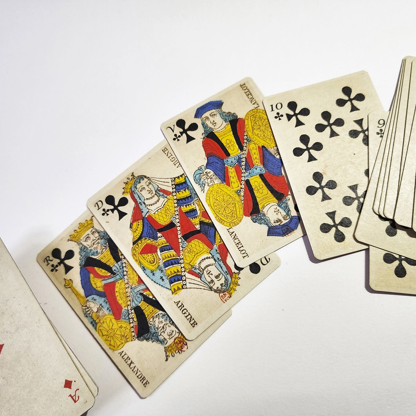 Set of 52 handmade cards with official French portrait