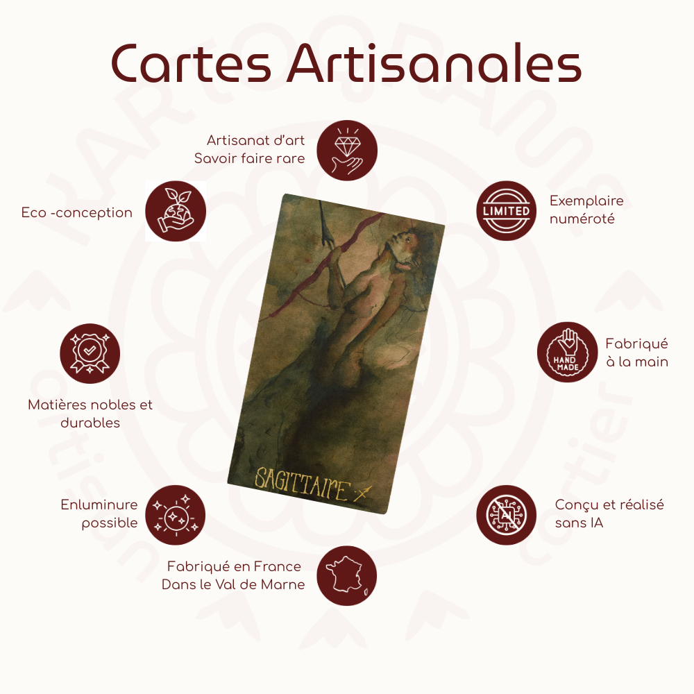 Cartes Astrologique Jeux de 12 grandes cartes symboliques