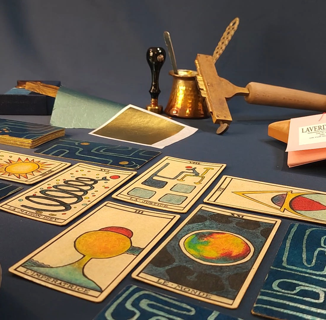 Tarot Schématique Prototype artisanal signé- œuvre unique