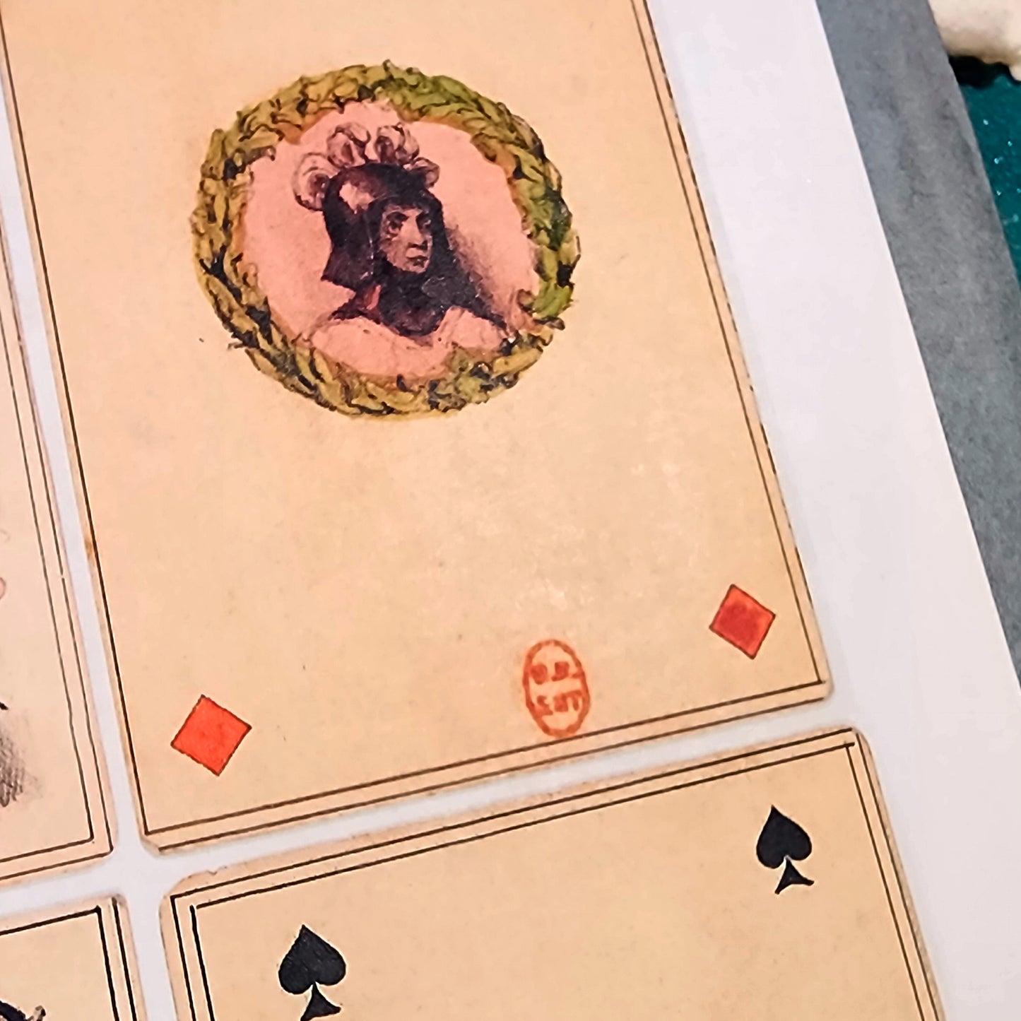 Small romantic game 32 cards by Nanteuil Celestin 1838 - reproduction
