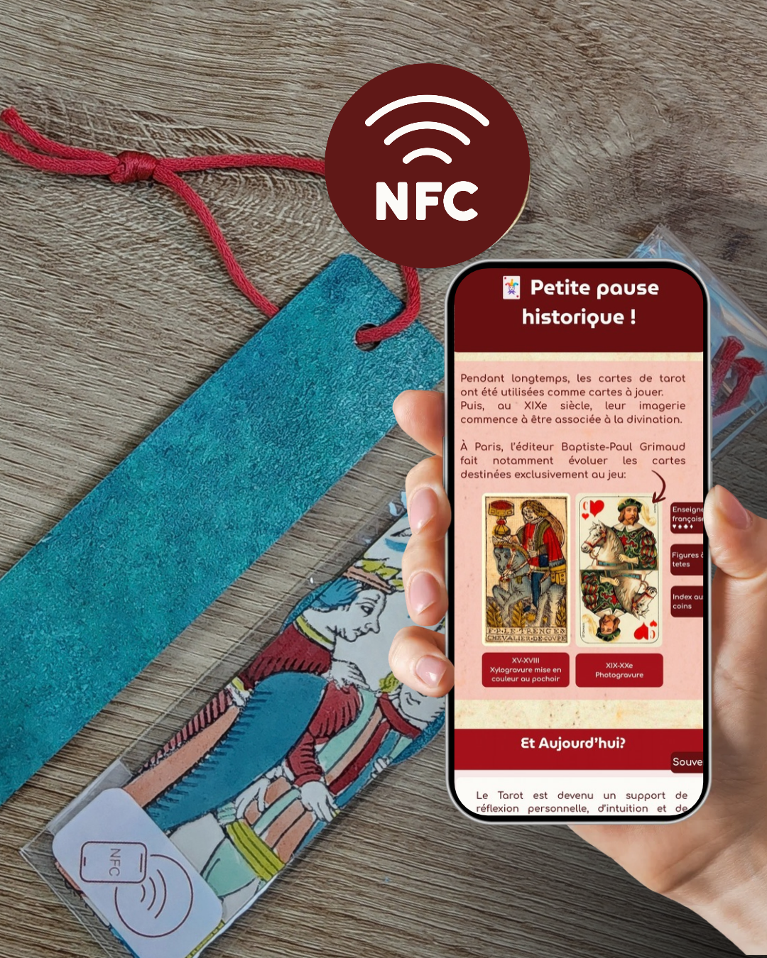Marque-page artisanal NFC  — objet culturel et expérience numérique
